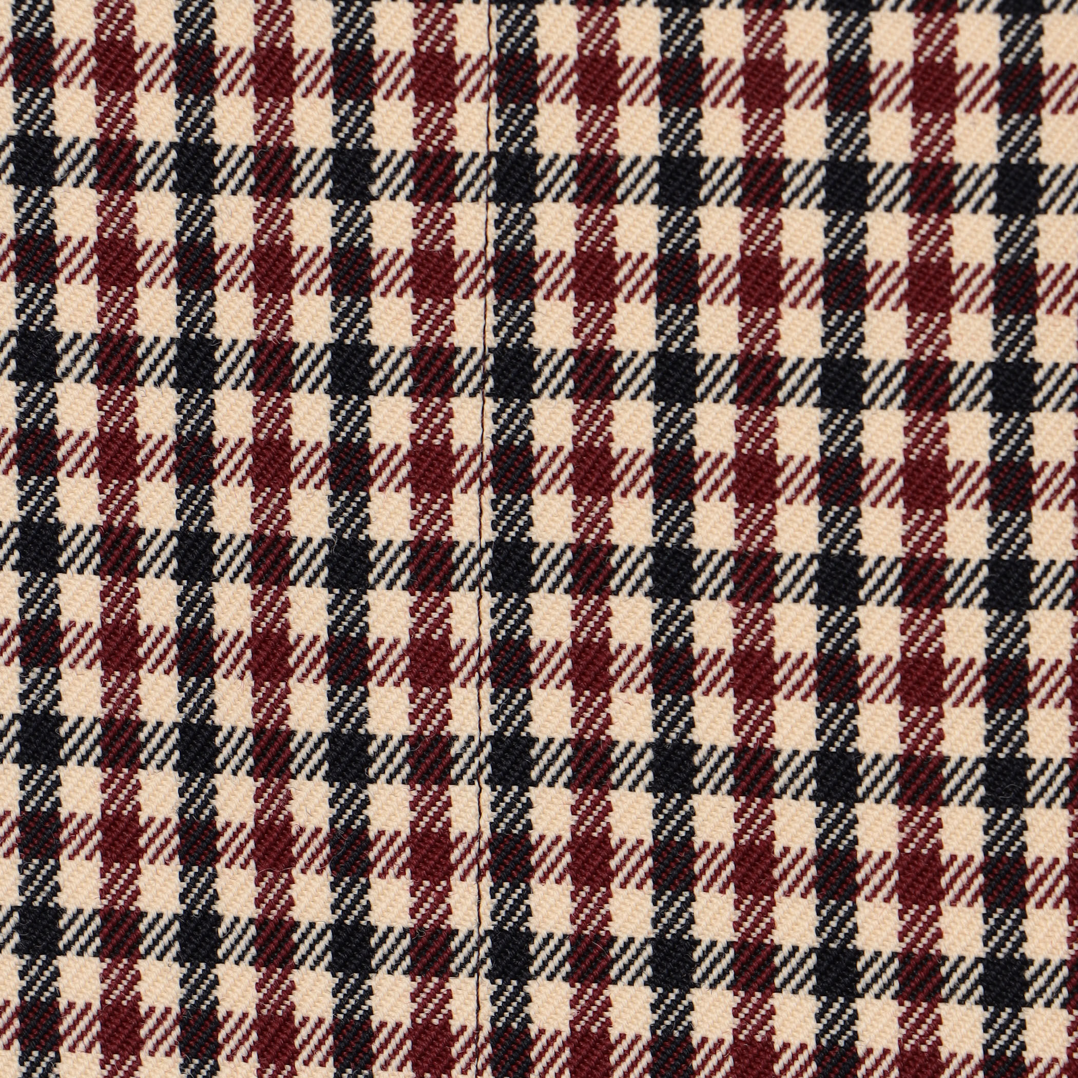 ウールギャバジン ガンクラブチェックスタンドカラーコート