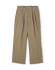 コットンナイロンツイル 2タックワイドストレートパンツ