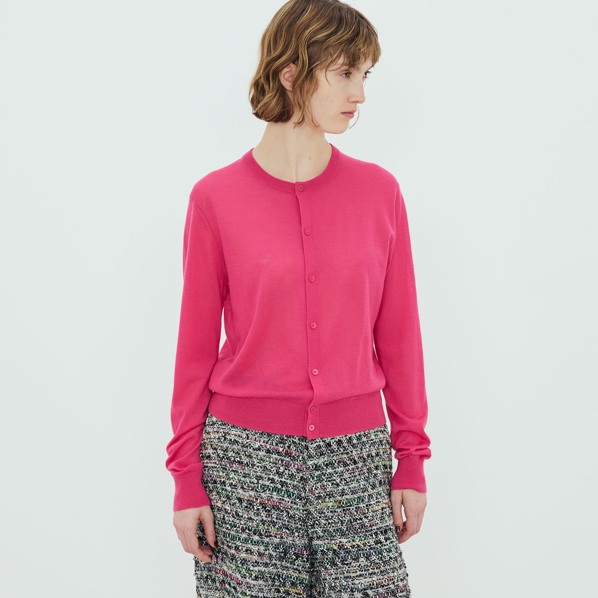 ハイゲージカシミヤ クルーネックカーディガン｜トゥモローランド 公式通販