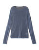 flocky finish Crew Neck tops