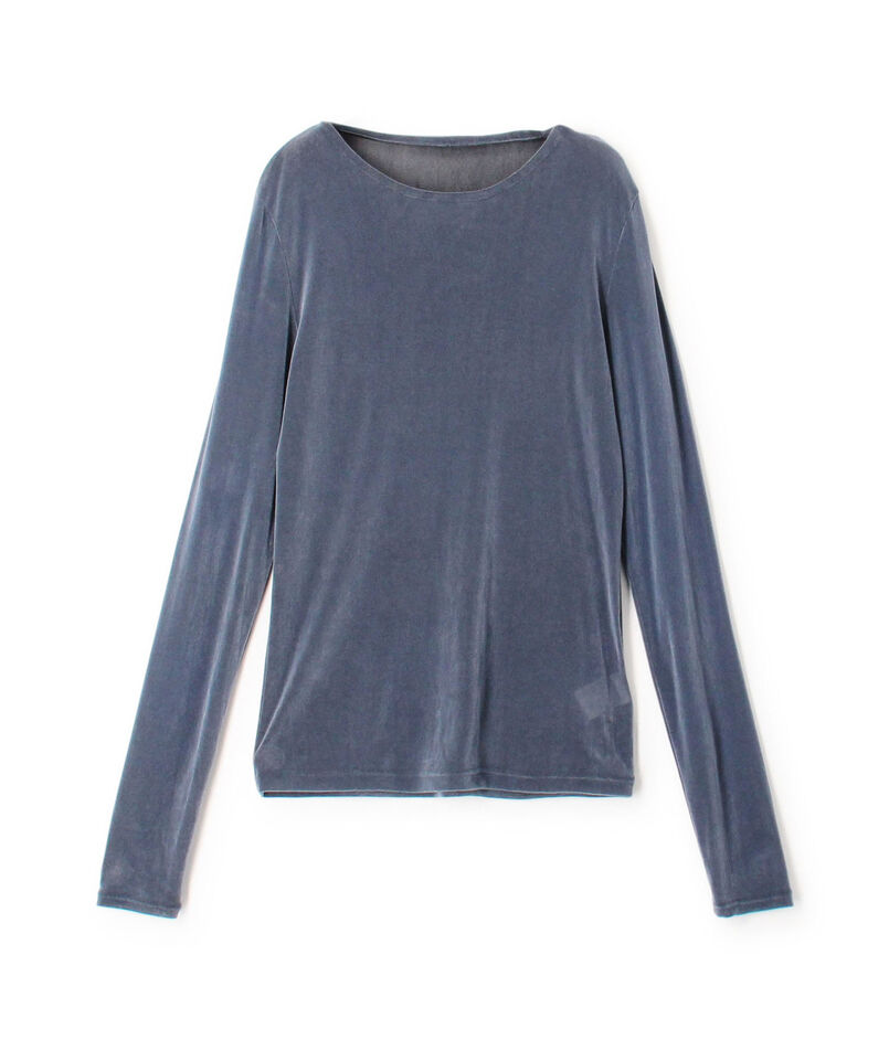 flocky finish Crew Neck tops