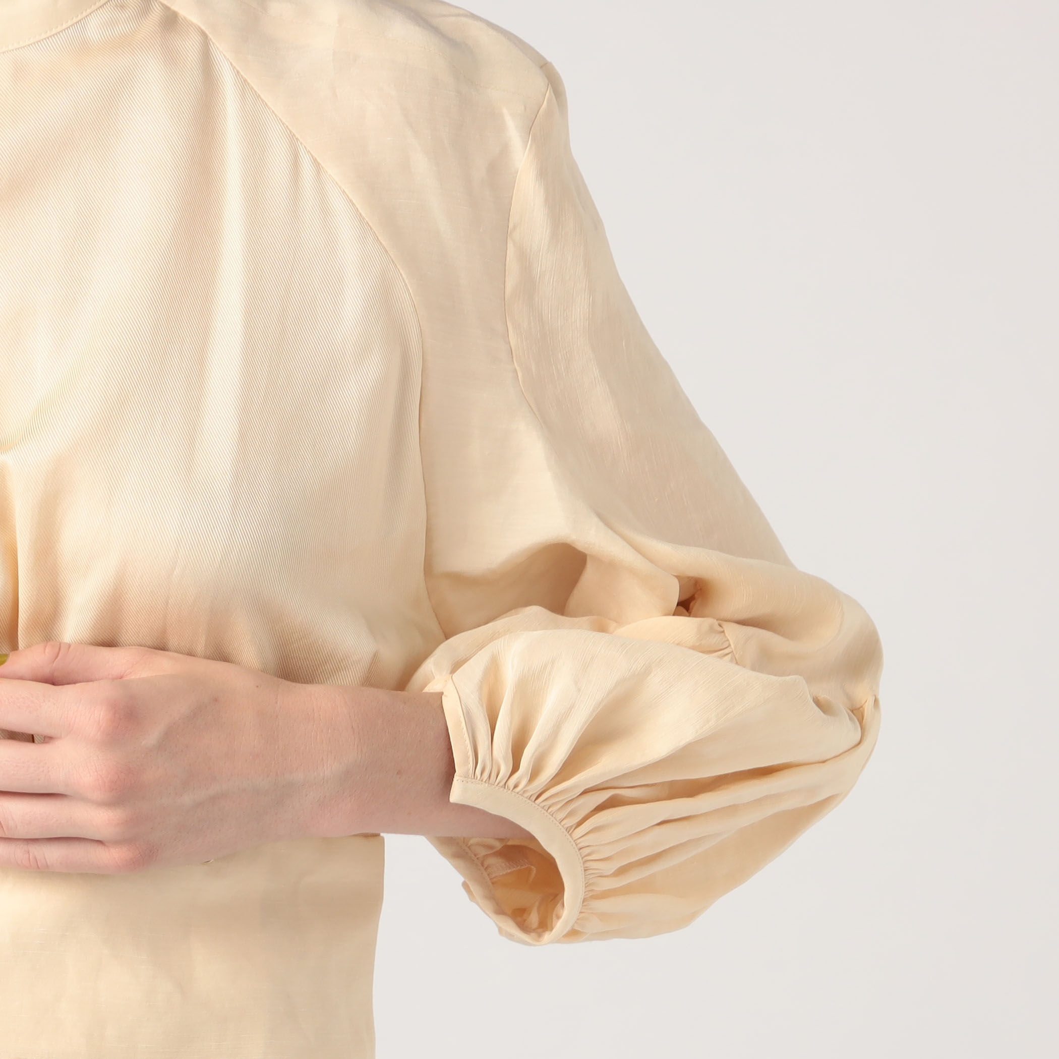 PHOTOCOPIEU OPEN BACK BLOUSE リネンシルク オープンバック