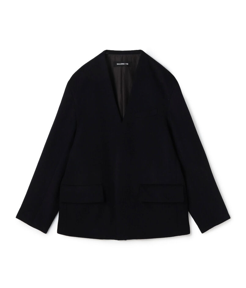 スムースビーバー カラーレスジャケット