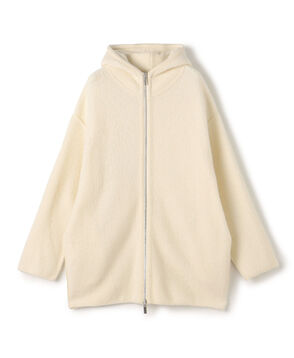 ウールダブルフェイスパイル 2-wayフーデッドコート