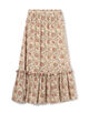 レーヨンプリント ティアードマキシスカート