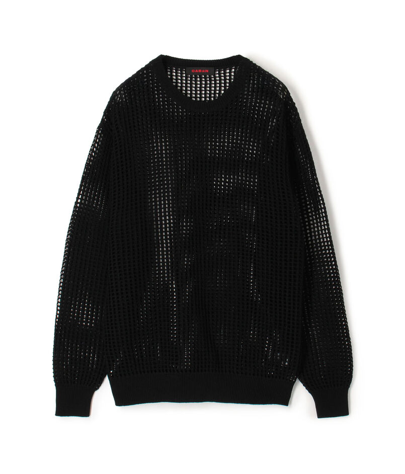 CABaN コットンメッシュ クルーネックプルオーバー