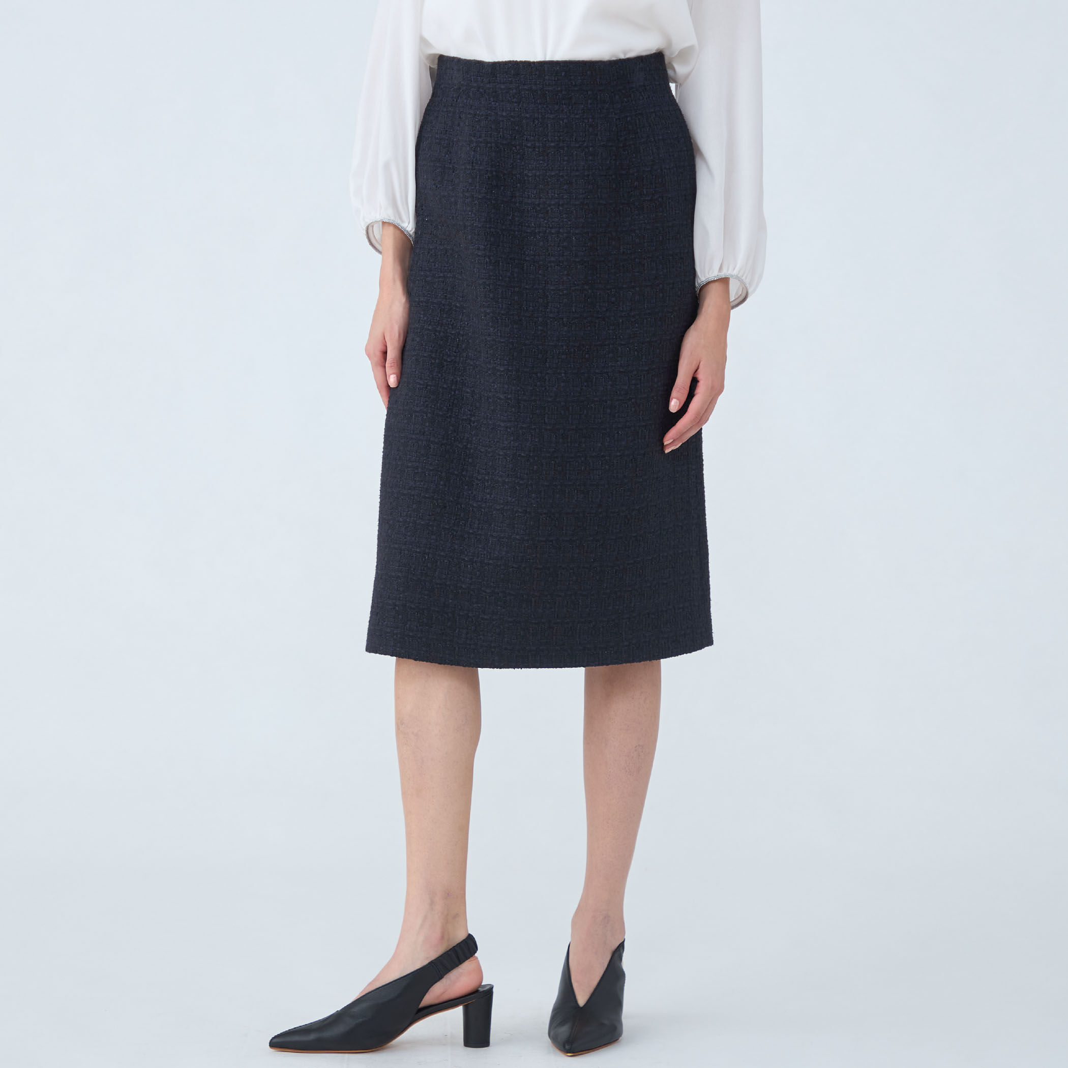 ラメミックスツイード プレーンタイトスカート｜トゥモローランド 公式通販