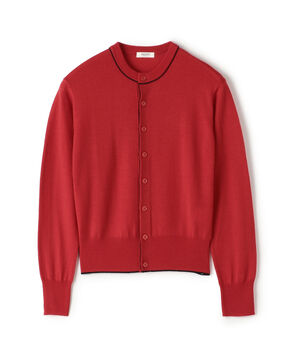 プレーンウール クルーネックカーディガン