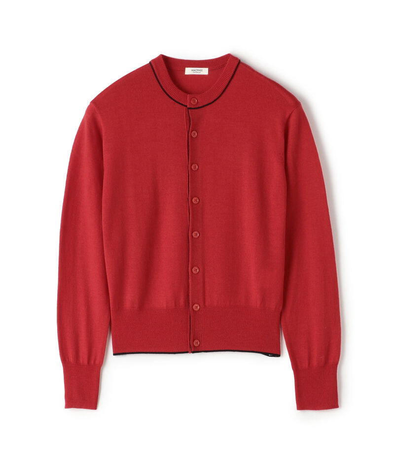 プレーンウール クルーネックカーディガン