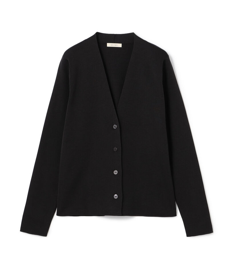 ハイツイストシルクストレッチ Vネックカーディガン