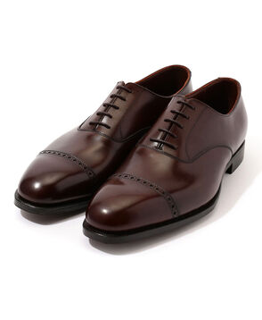 CROCKETT&JONES BELGRAVE3 パンチドキャップトゥ レザーシューズ