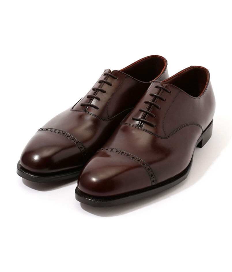 CROCKETT&JONES BELGRAVE3 パンチドキャップトゥ レザーシューズ