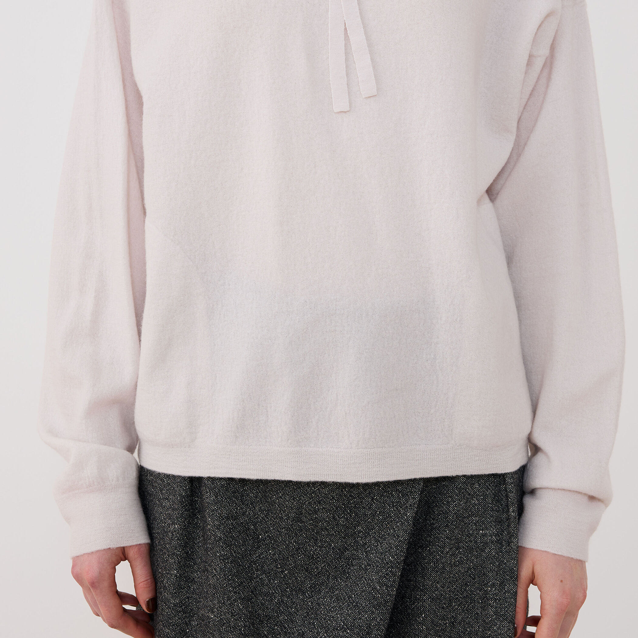 GALERIE VIE フード　ニット　フーデッドプルオーバー グレージュ GALERIE VIE フード ニット フーデッドプルオーバー グレージュ