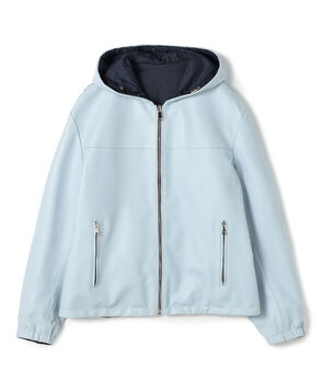 【別注】EMMETI LUCA ラムレザー リバーシブルフーデッドブルゾン