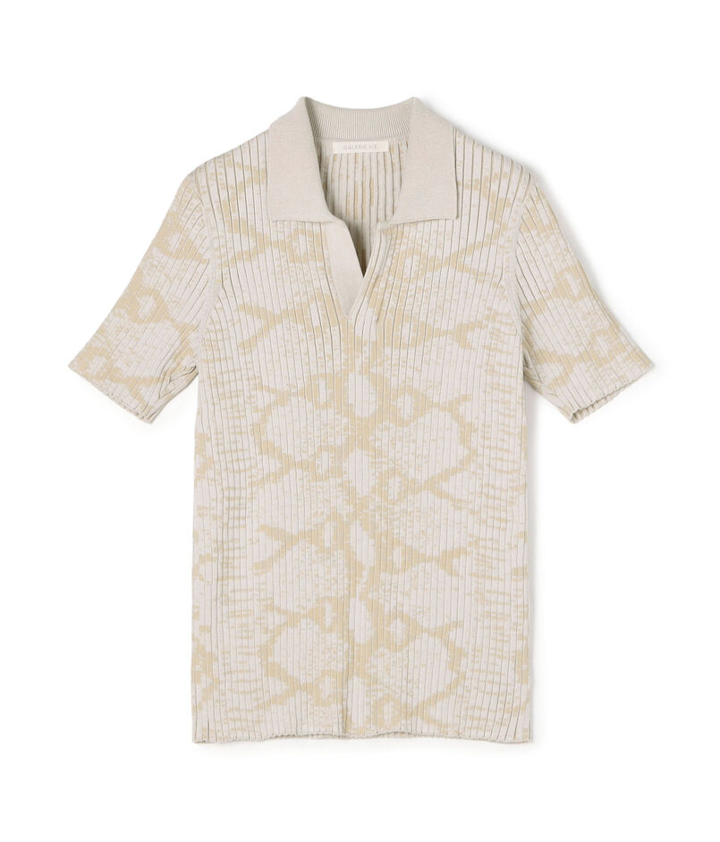 コットンリブスネーク ポロカラープルオーバー