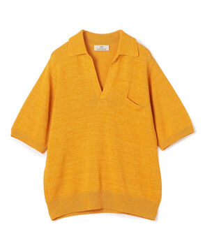 レーヨンコットンペーパー スキッパープルオーバーニット