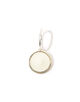 FERIAN Enamel Signet Pierced Earrings white Glass