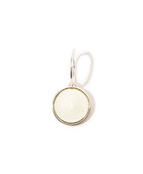 FERIAN Enamel Signet Pierced Earrings white Glass
