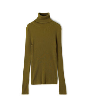 プルミエールウールリブ タートルネックプルオーバー