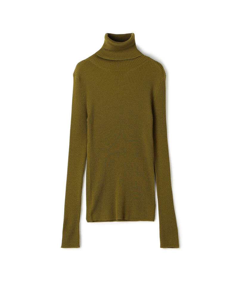 プルミエールウールリブ タートルネックプルオーバー