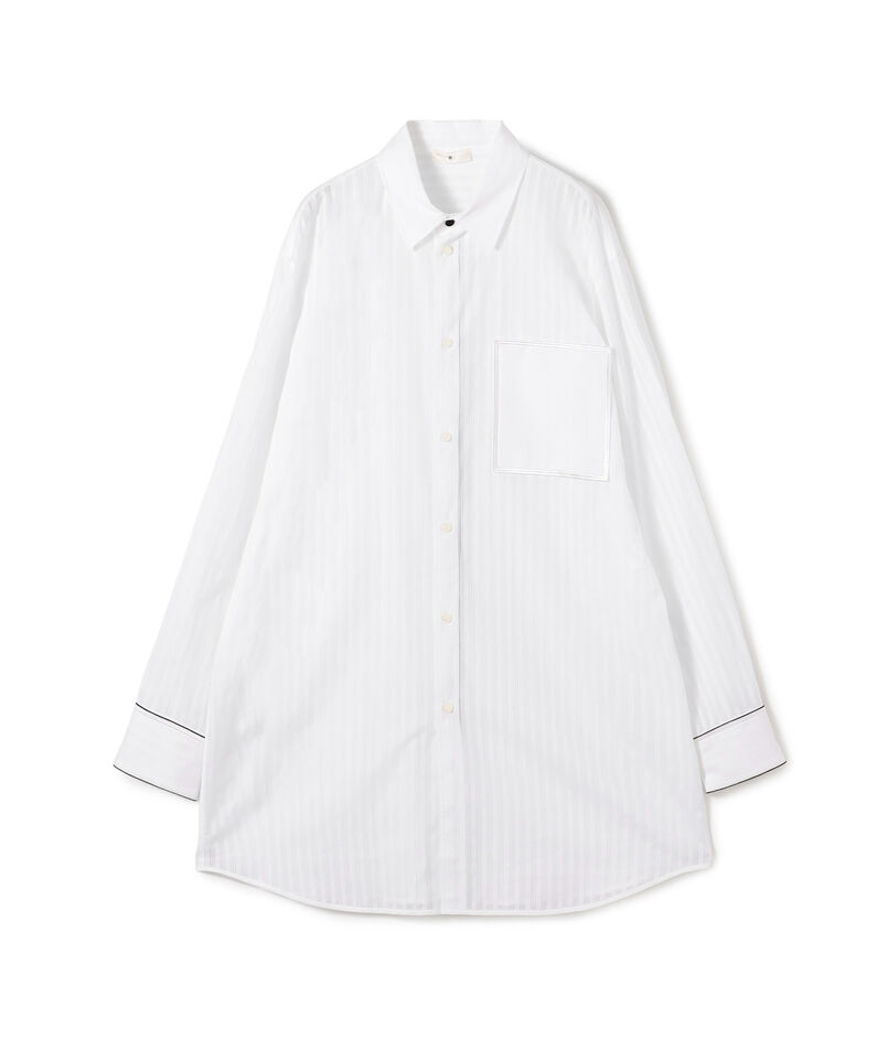 TOMORROWLAND .B コットン シャドーストライプ ロングシャツ