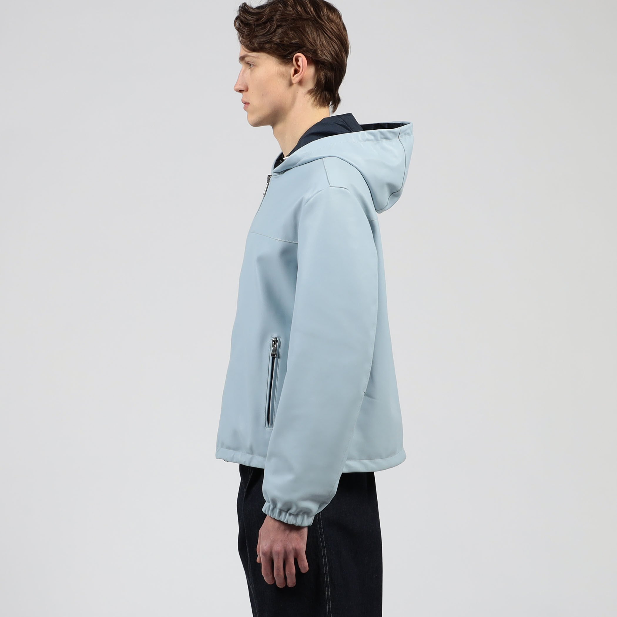 別注】EMMETI LUCA ラムレザー リバーシブルフーデッドブルゾン 別注】EMMETI LUCA ラムレザー リバーシブルフーデッドブルゾン