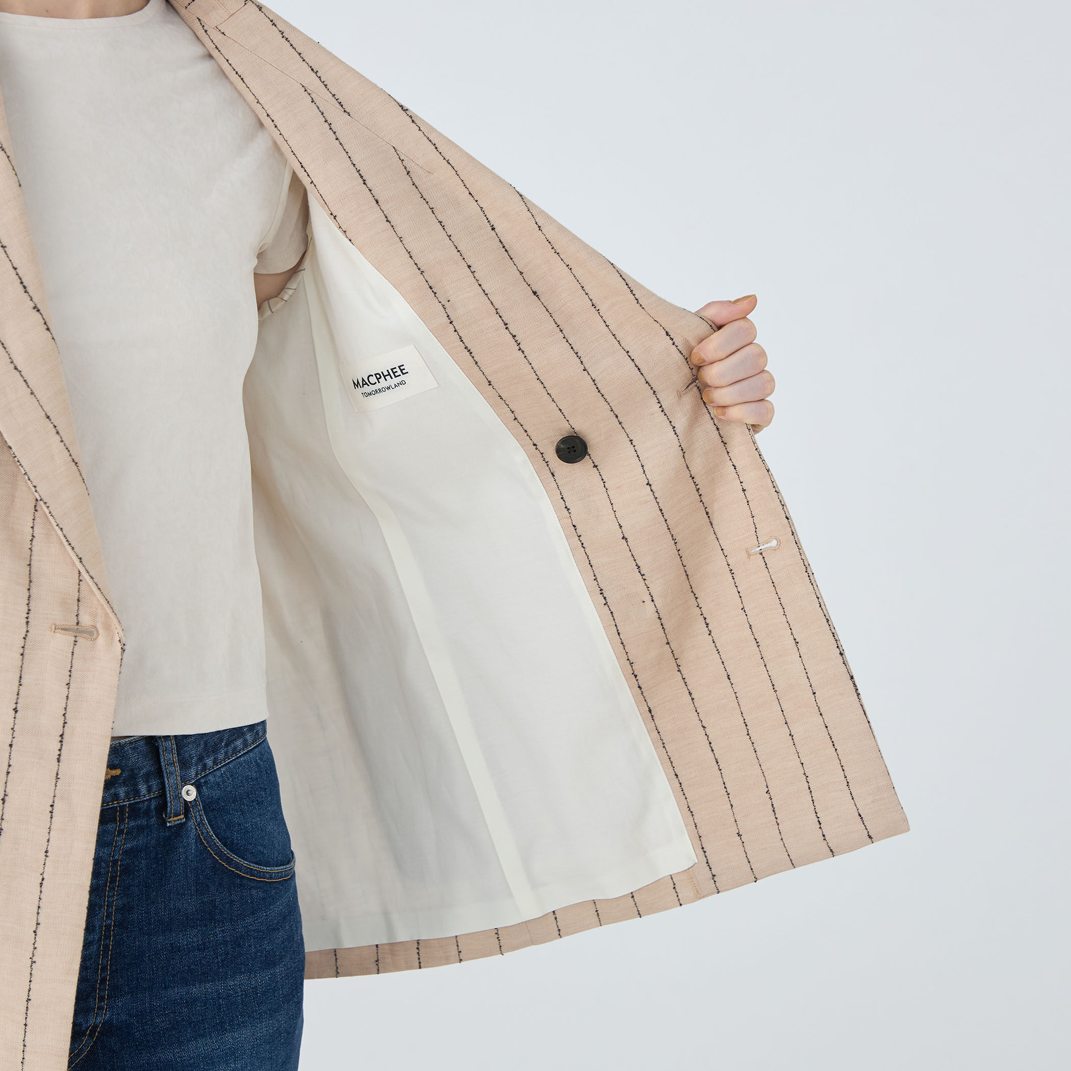 美品✨　MACPHEE 23SS ラッセルコットン ダブルブレストジャケット 美品✨ MACPHEE 23SS ラッセルコットン ダブルブレスト