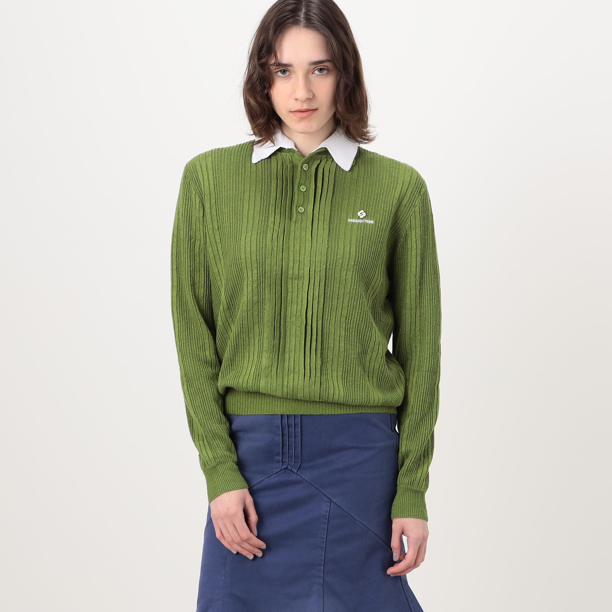 SHUSHU/TONG Collar Knit Pullover ポロニット｜トゥモローランド 公式