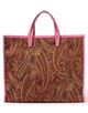 A VACATION TANK ORANGE PAISLEY トートバッグ
