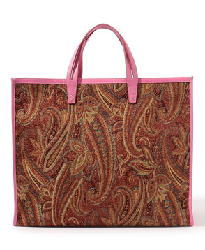A VACATION TANK ORANGE PAISLEY トートバッグ