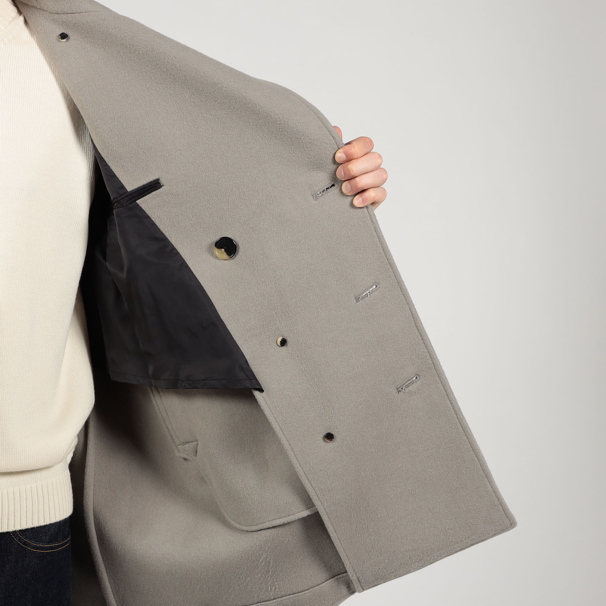 ○The CLASIK PEA COAT カシミヤメルトン ピーコート Joshua