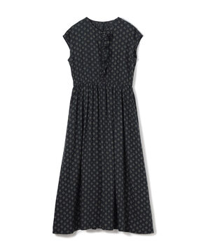 レーヨンプリント アシンメトリーフリルワンピース