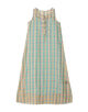 リネンシルクオーガンジーチェック フロンタブルワンピース