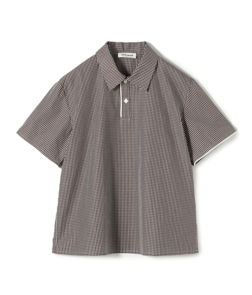 edition pourell コットン ギンガムチェックシャツ