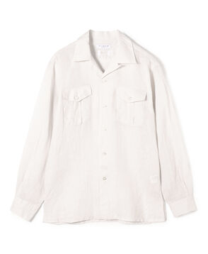 アイリッシュリネン ダブルポケット ロングスリーブシャツ