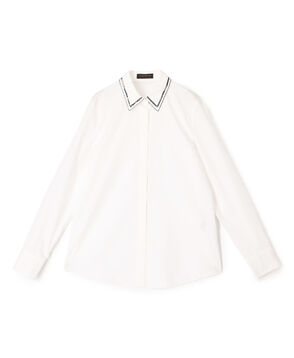 スーピマブロード スパンコールカラーシャツ