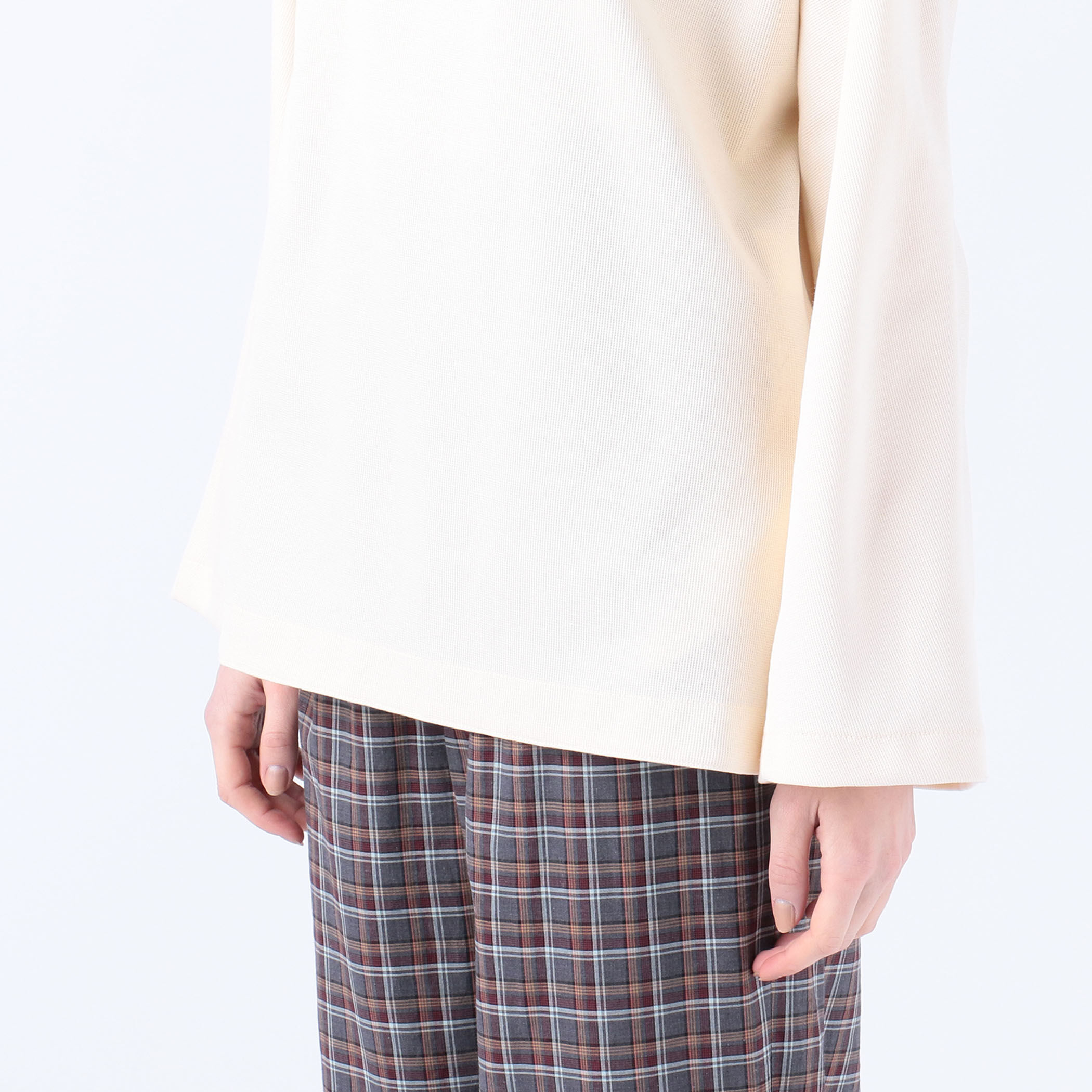 コットンダブルフェイス クルーネックプルオーバー