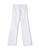 HUSBANDS コットン ストレート ホワイトデニムパンツ