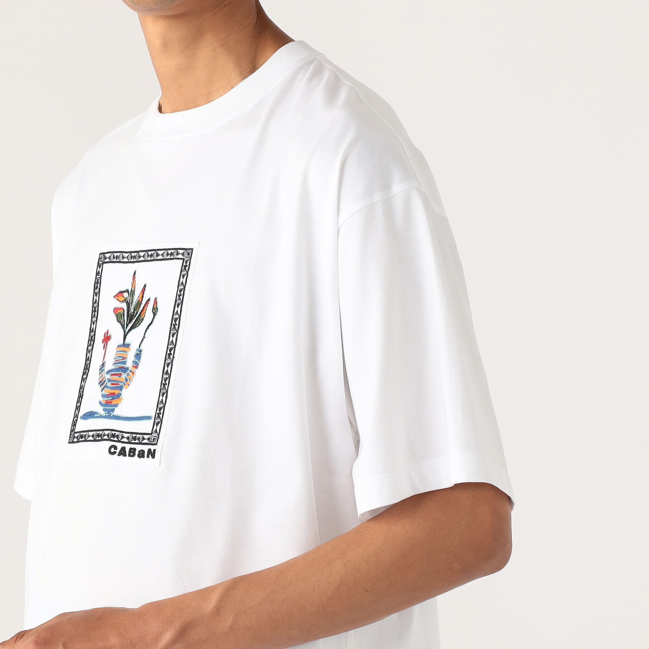 TOMORROWLAND / トゥモローランド スビンコットン アフリカンエンブロイダリーＴシャツ CABaN スビンコットン アフリカンエンブロイダリーTシャツ