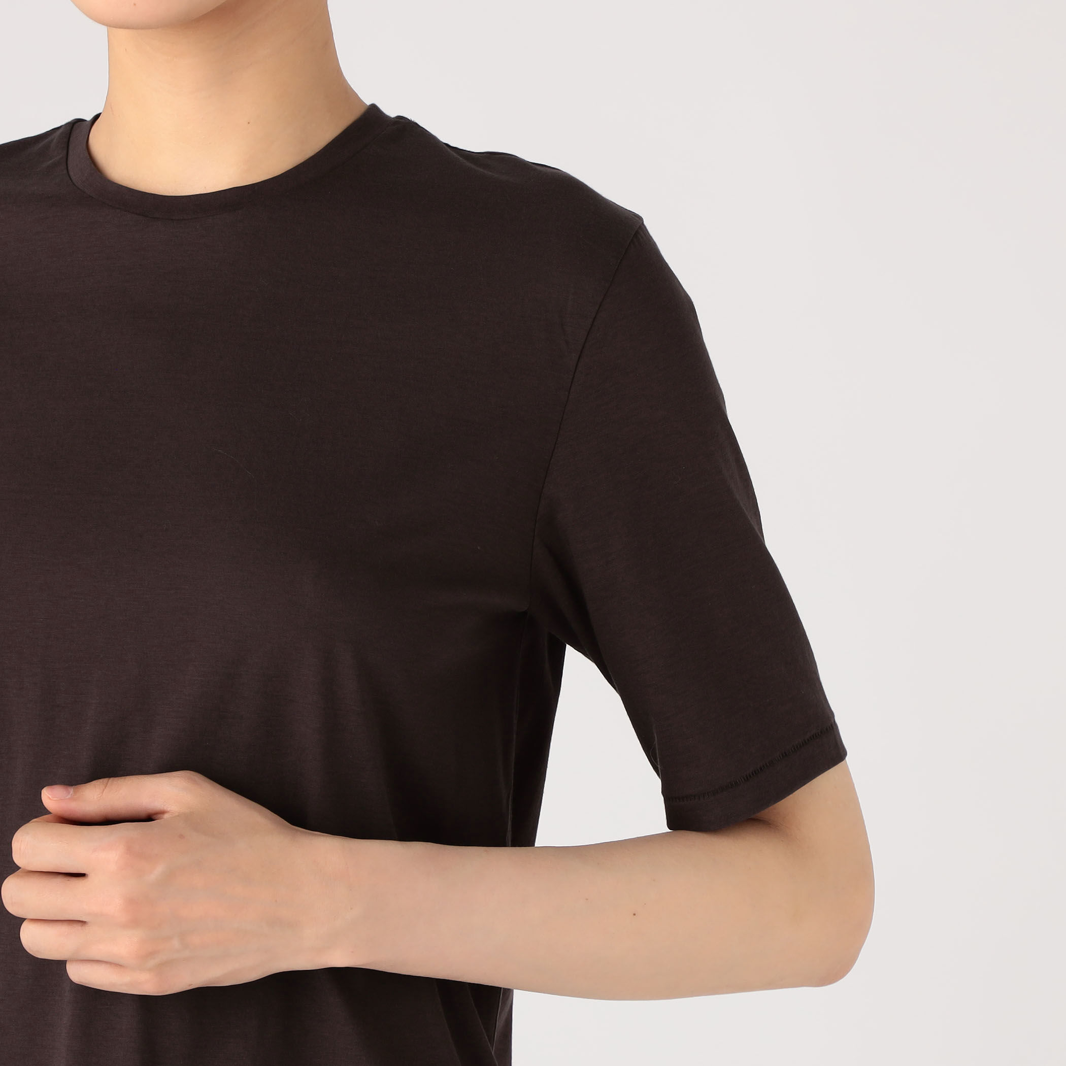 □【別注】ATON PERFECT SHORT ハーフスリーブカットソー