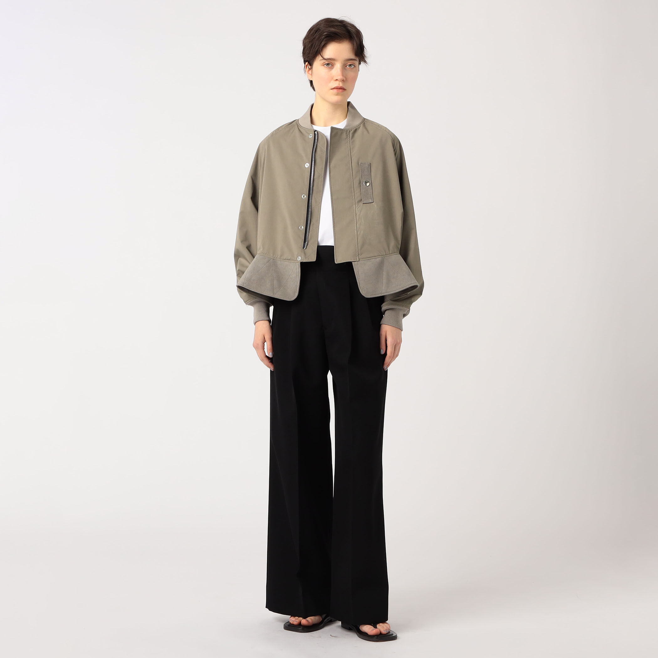 別注】THE RERACS LAYERED HEM MA-1 BOMBER JACKET