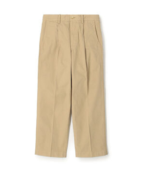 60/3 コットンオックスフォード 1プリーツバレルパンツ