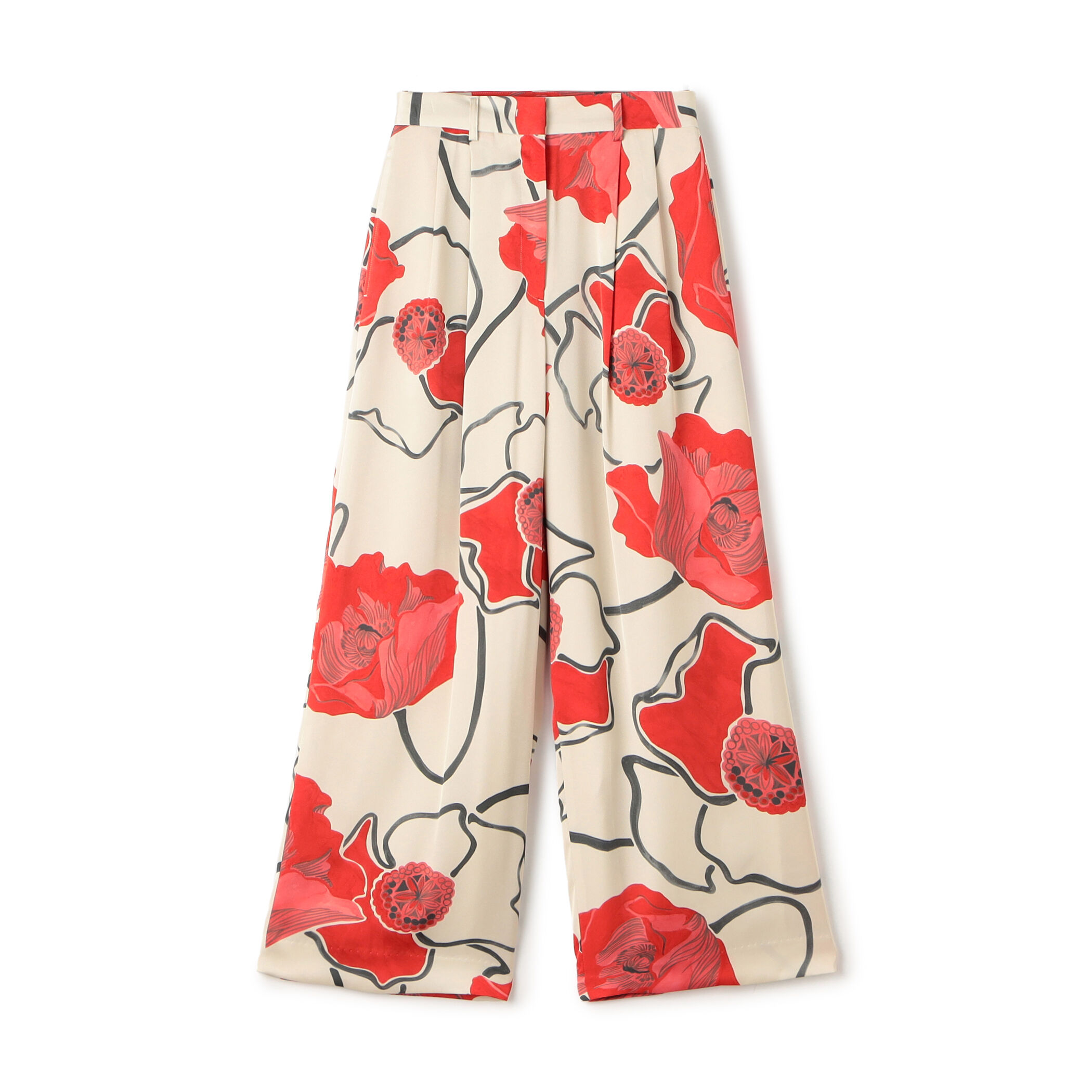 ポピープリント 2タックワイドパンツ｜トゥモローランド 公式通販