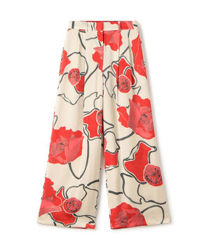 ポピープリント 2タックワイドパンツ