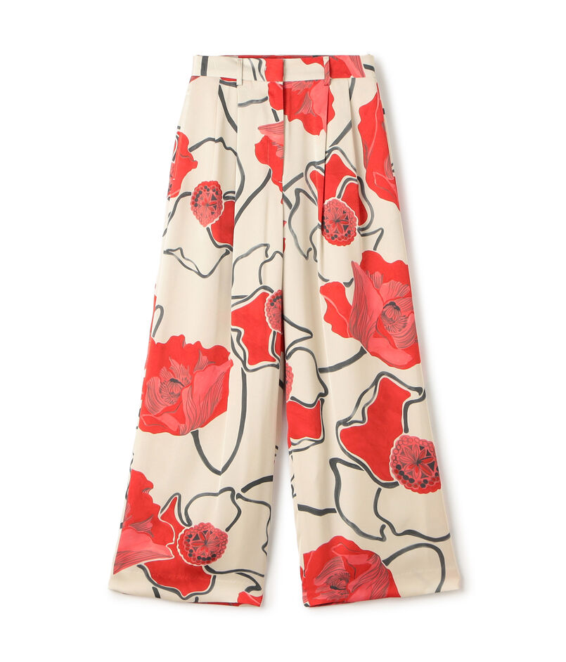 ポピープリント 2タックワイドパンツ