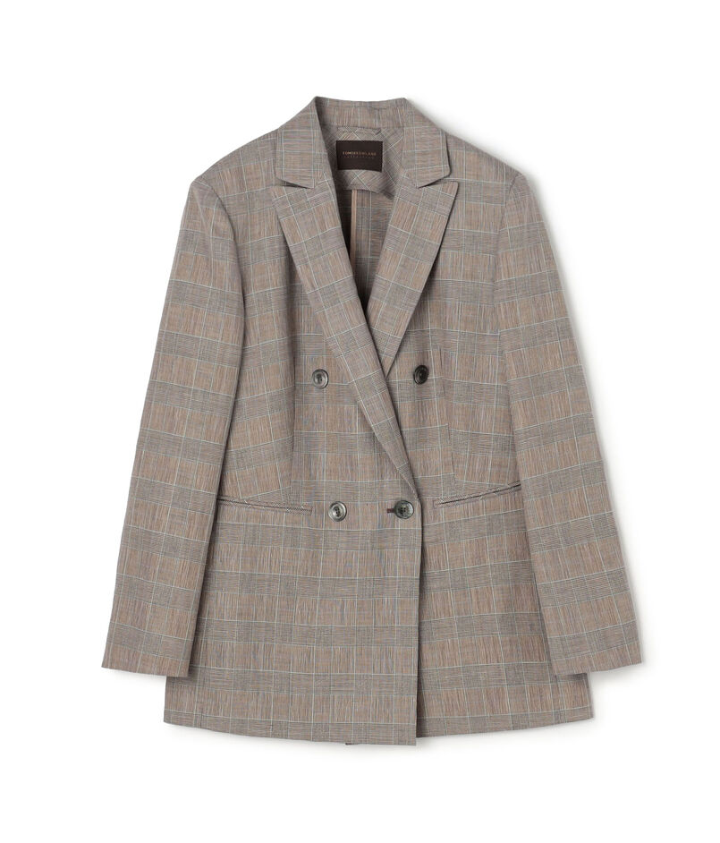 ブラウニーグレンチェック ダブルブレストジャケット