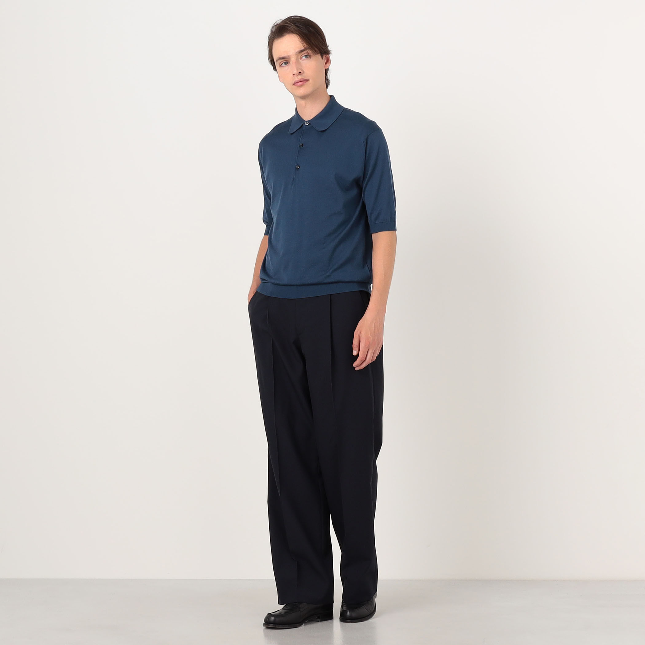 別注J】JOHN SMEDLEY 30Gシーアイランドコットン ニットポロ ISIS