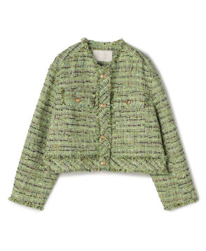 プレリーツイード クロップドクルージャケット