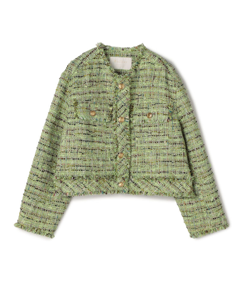 プレリーツイード クロップドクルージャケット