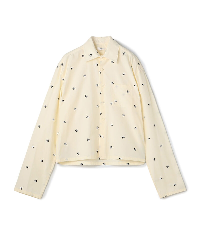 RIER SHIRT MINI コットン エンブロイダリーシャツ